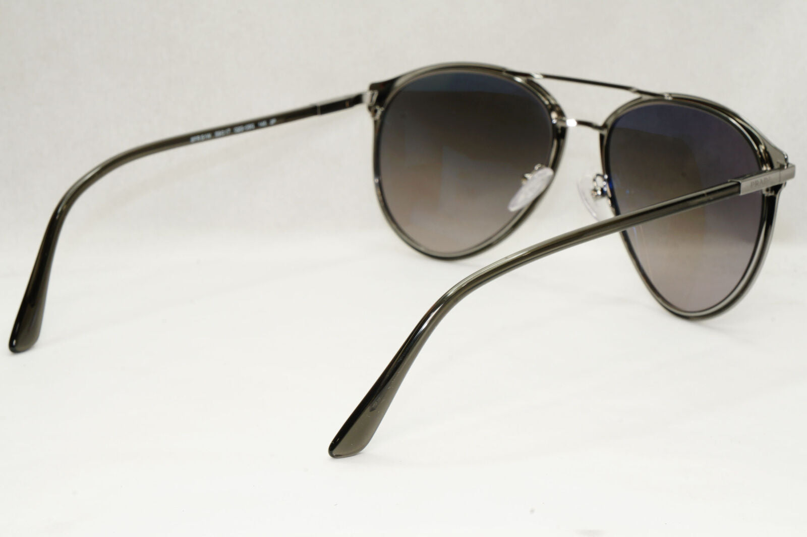 Prada Sunglasses Polarized Black Gunmetal Grey Glass Lens PR51WS SPR 51W 02G-09G