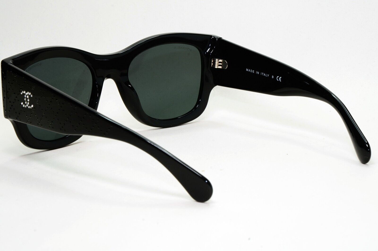 Chanel Sunglasses Black Diamante Rhinestone Square Large 5421-B c.501/S4 53mm