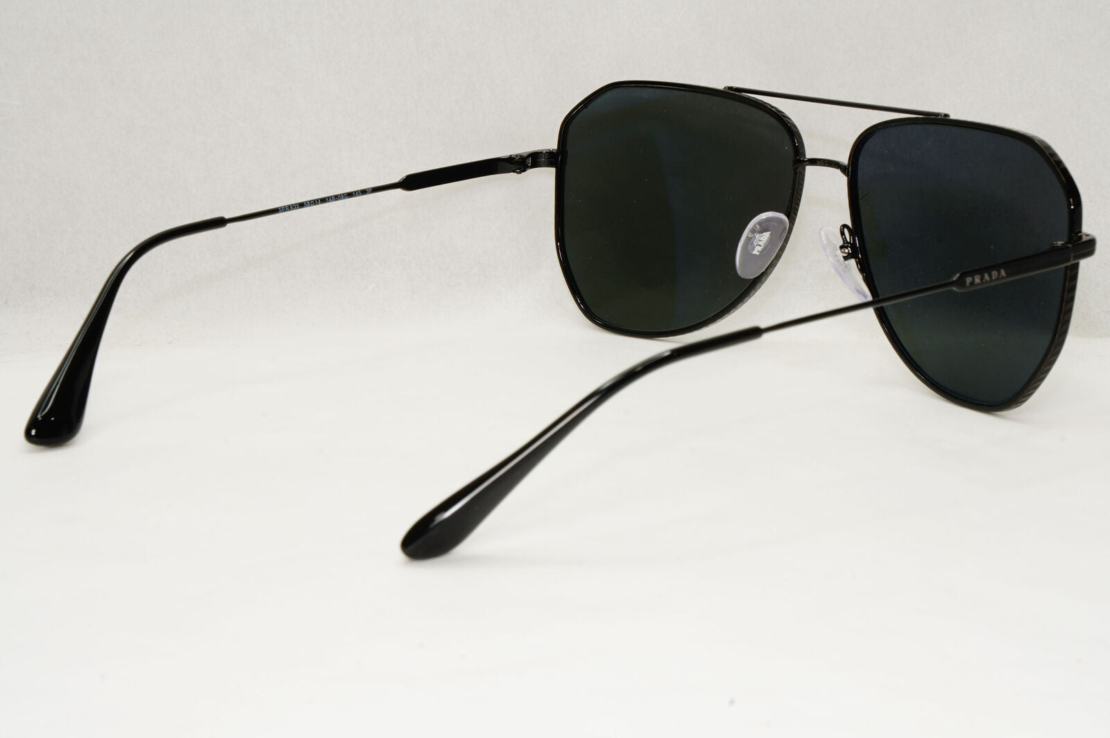 Prada Sunglasses Glass Lens Black Metal Pilot  PR63XS SPR 63X 1AB-08G 58mm