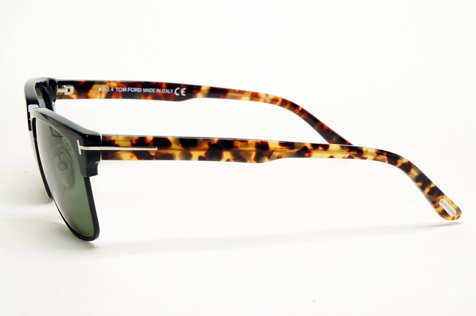 Tom Ford Sunglasses River Black Green Brown Tortoise Square FT0367 TF 367 02B
