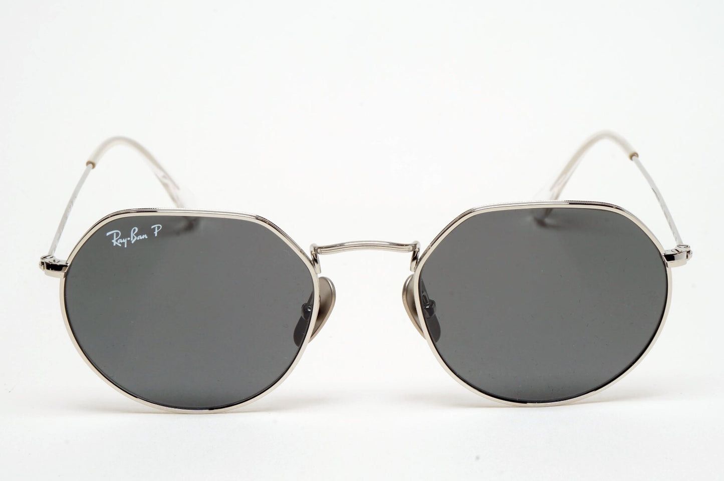 Ray-Ban Sunglasses Jack Titanium Polarised Silver Black RB 8165 9209/48 51mm