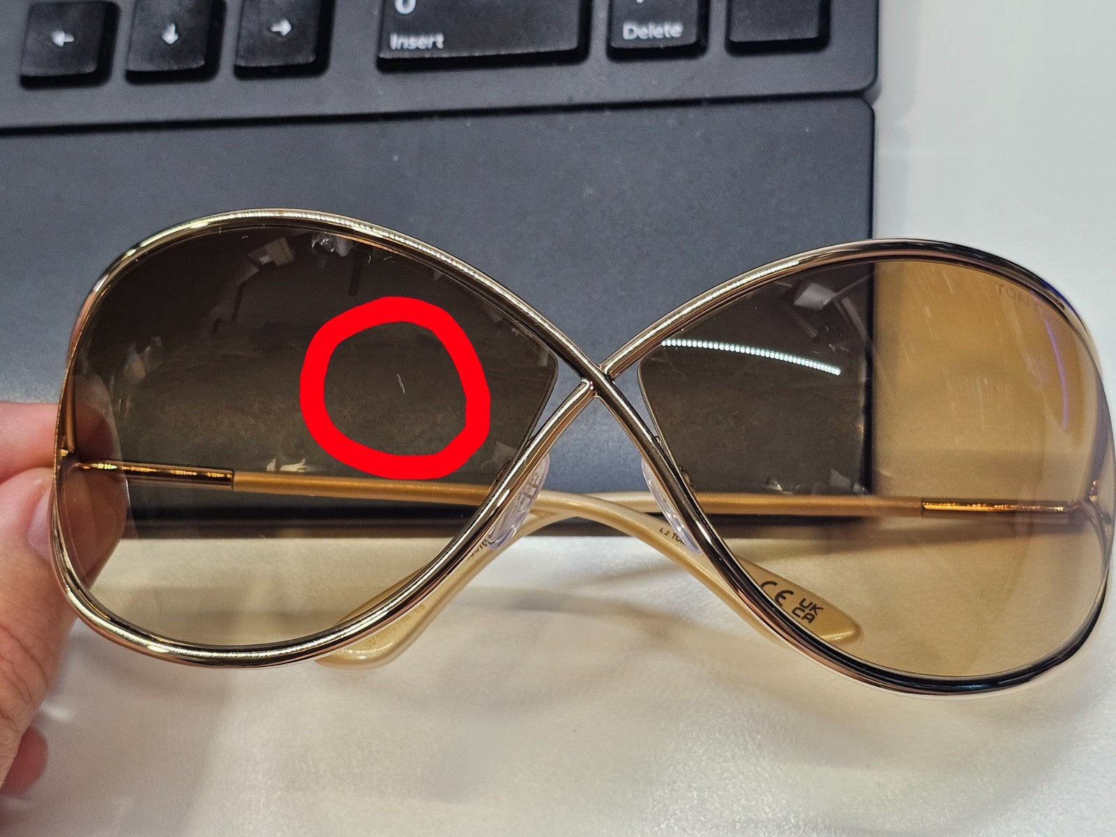 Tom Ford Sunglasses Miranda Gold Brown Gradient Metal FT0130 TF 130 28F [a]