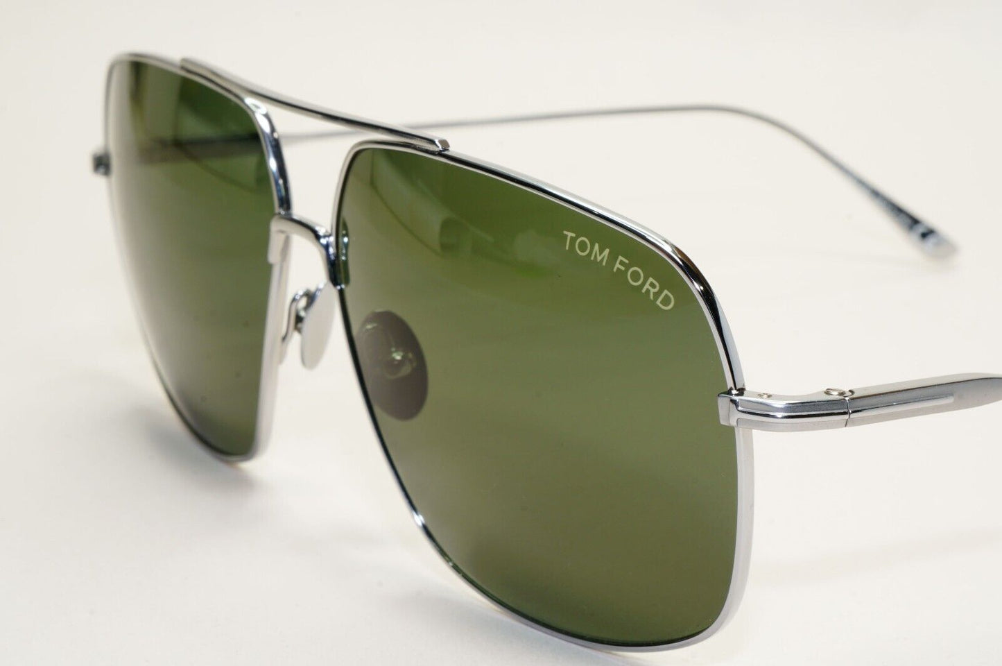 Tom Ford Sunglasses John-02 Titanium Silver Palladium Green FT0746 TF 746 16N