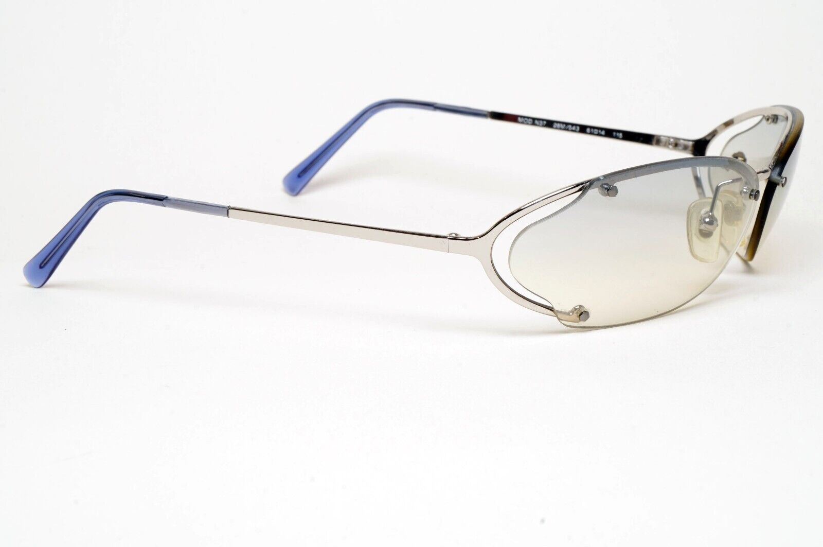 Versace Sunglasses 2001 Vintage Silver Grey Rimless MOD N37 26M/543 220125