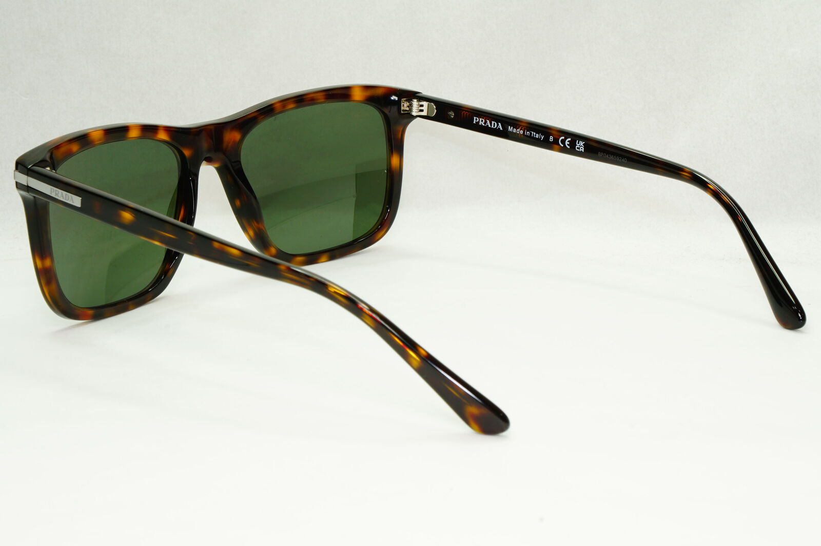 Prada Sunglasses Glass Lens Square Brown Tortoise Green PR18WS SPR 18W 2AU-0B0