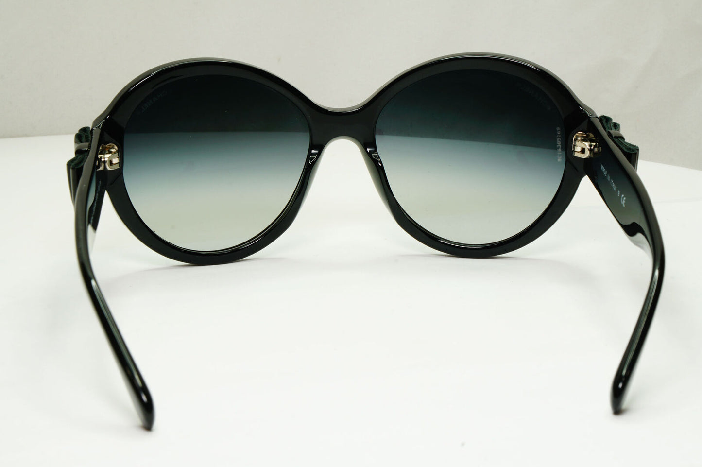 Chanel 2013 Sunglasses Leather Bow Black Square Gradient 5283-Q c.501/S6 221122