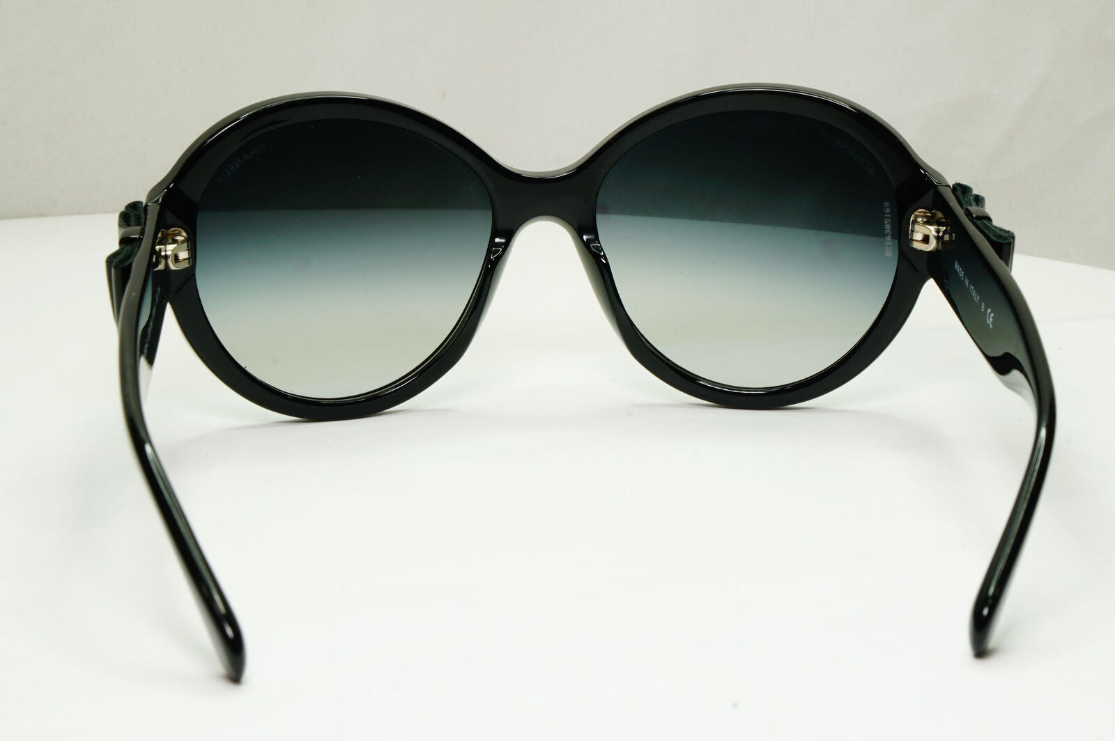 Chanel 2013 Sunglasses Leather Bow Black Square Gradient 5283-Q c.501/S6 221122