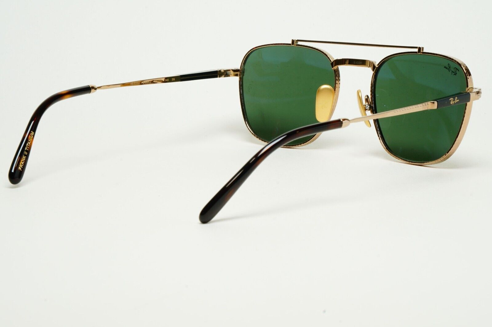 Ray-Ban Sunglasses Frank II Titanium Gold Green Square RB 8258 3138/52 51mm