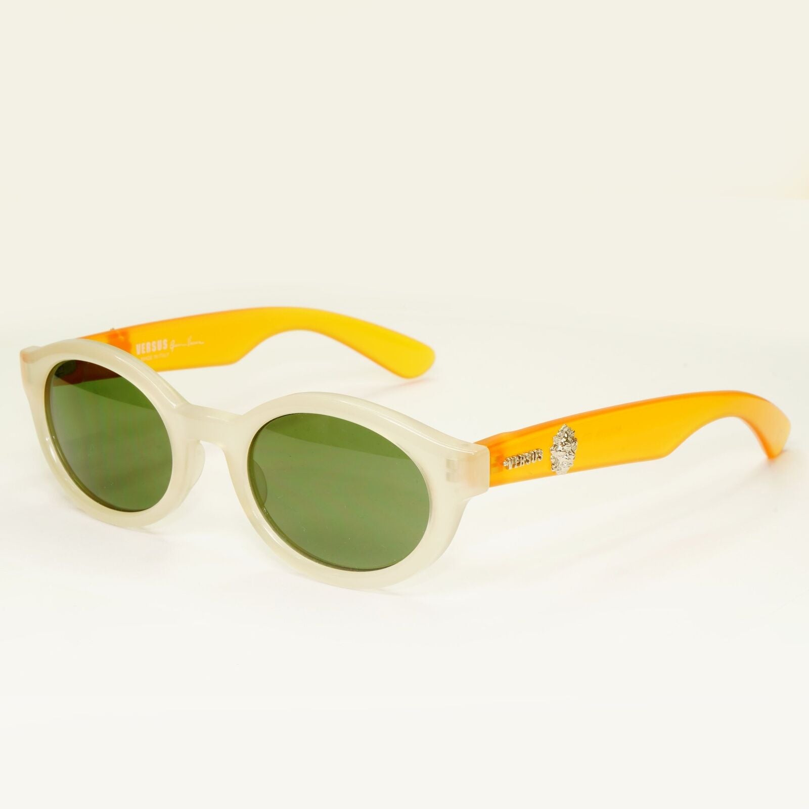 Versus 1995 Vintage Orange White Lion Sunglasses Gianni Versace MOD EF9 COL 445
