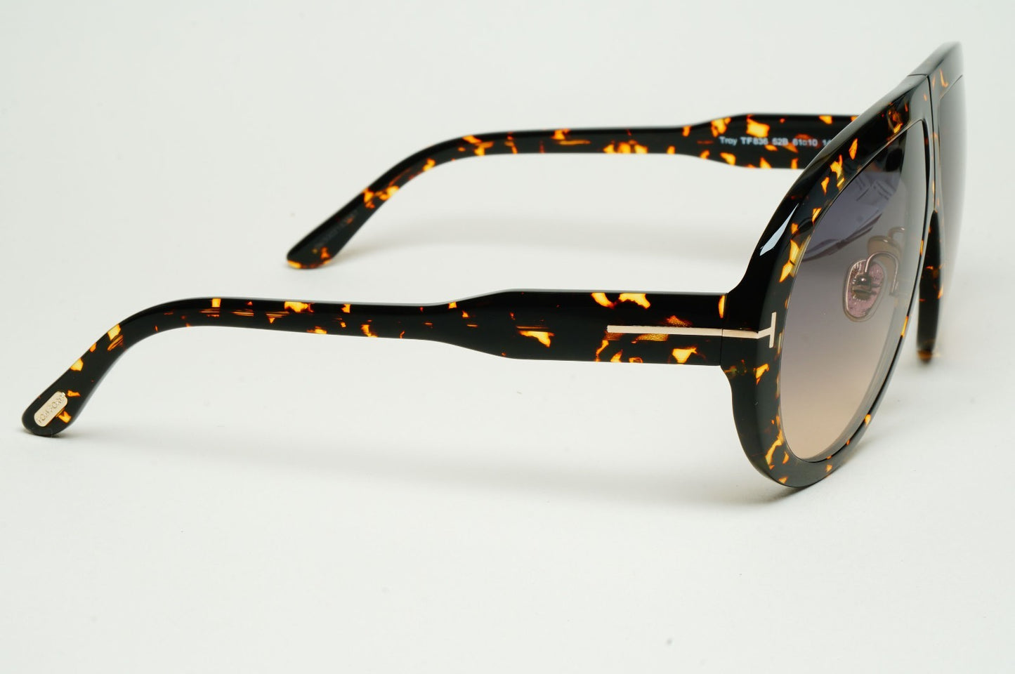 Tom Ford Sunglasses Troy Pilot Brown Tortoise Grey FT0836 TF 836 52B 61mm