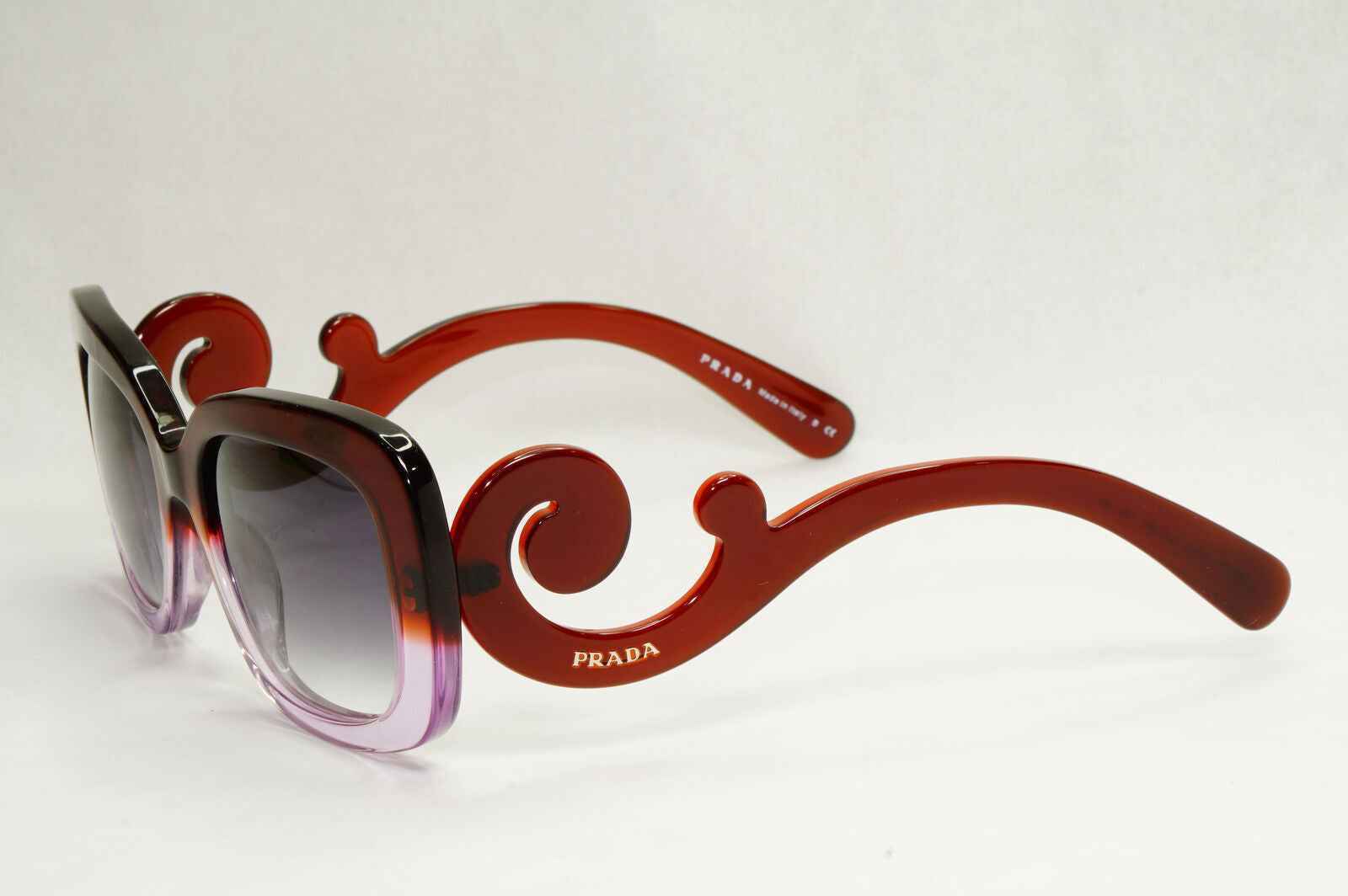 Prada Sunglasses Swirl Baroque Square Brown Grey PR27OS SPR 27O OAY-6P1 130124