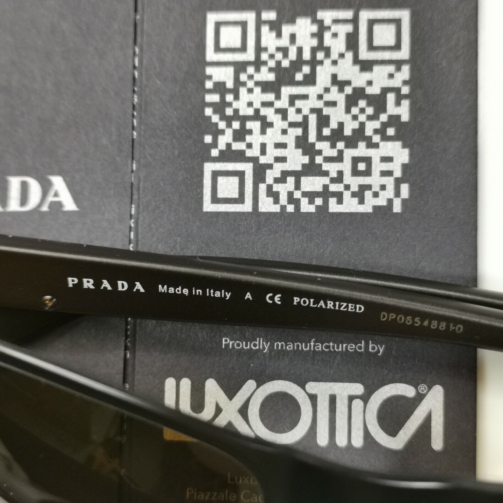 Authentic Prada Mens Polarized Brown Black Sunglasses Rectangle SPR 51O 1BO-5Y1