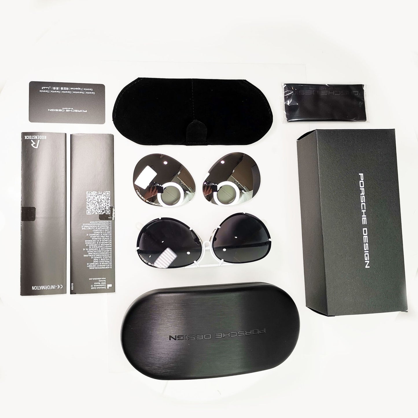 Porsche Design Titanium Japan Sunglasses Pilot White P8478 P 60mm Small Unisex