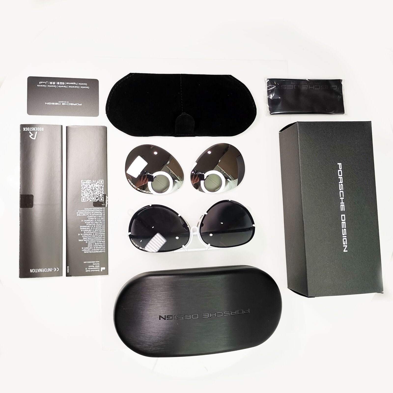 Porsche Design Titanium Japan Sunglasses Pilot White P8478 P 60mm Small Unisex