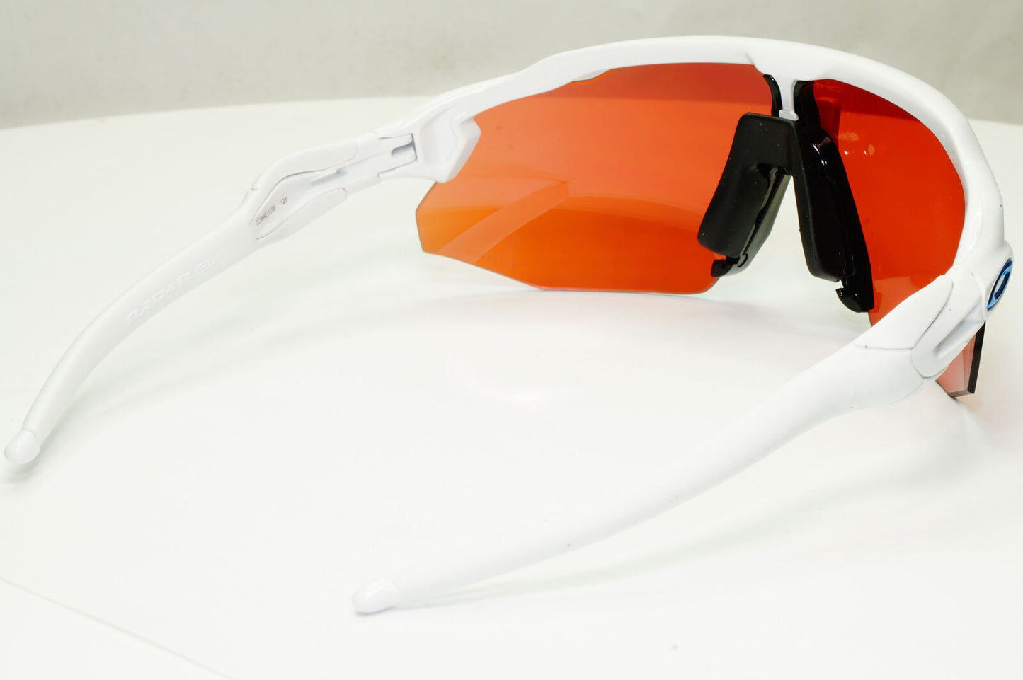 Oakley Radar EV Advacer Sunglasses White Red Mirror Prizm Snow OO 9442 1038