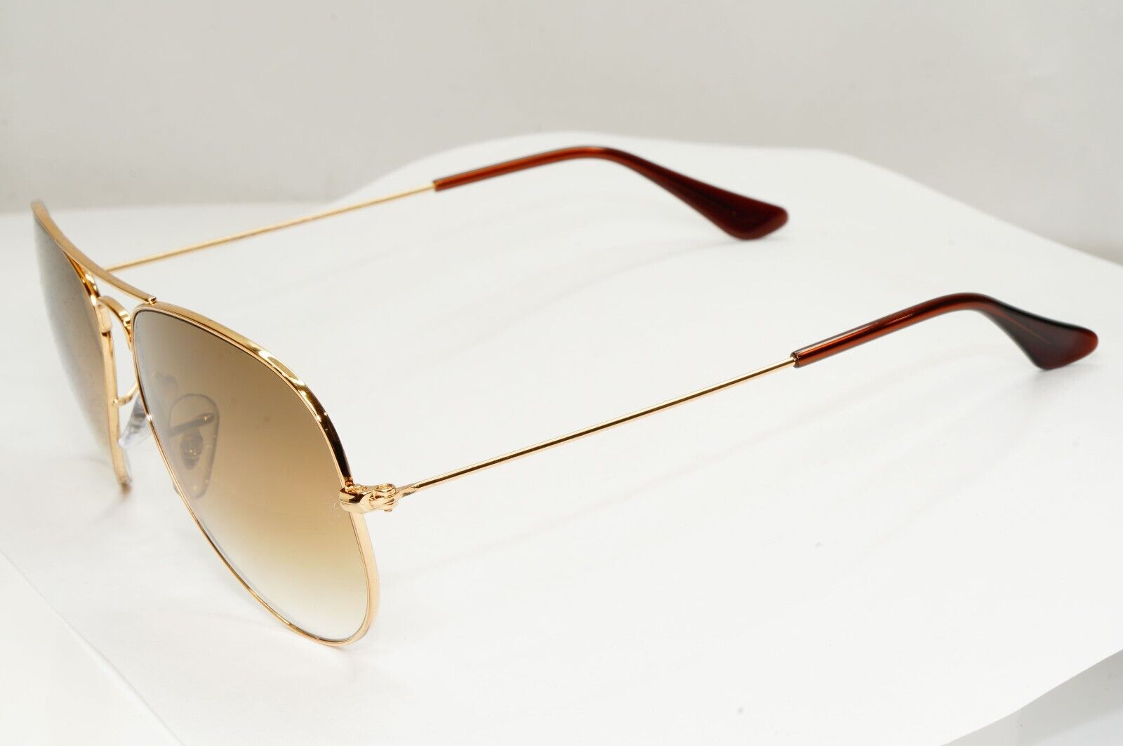 Ray-Ban Sunglasses Aviator Gold Brown Gradient Pilot Metal RB 3025 001/51 58mm