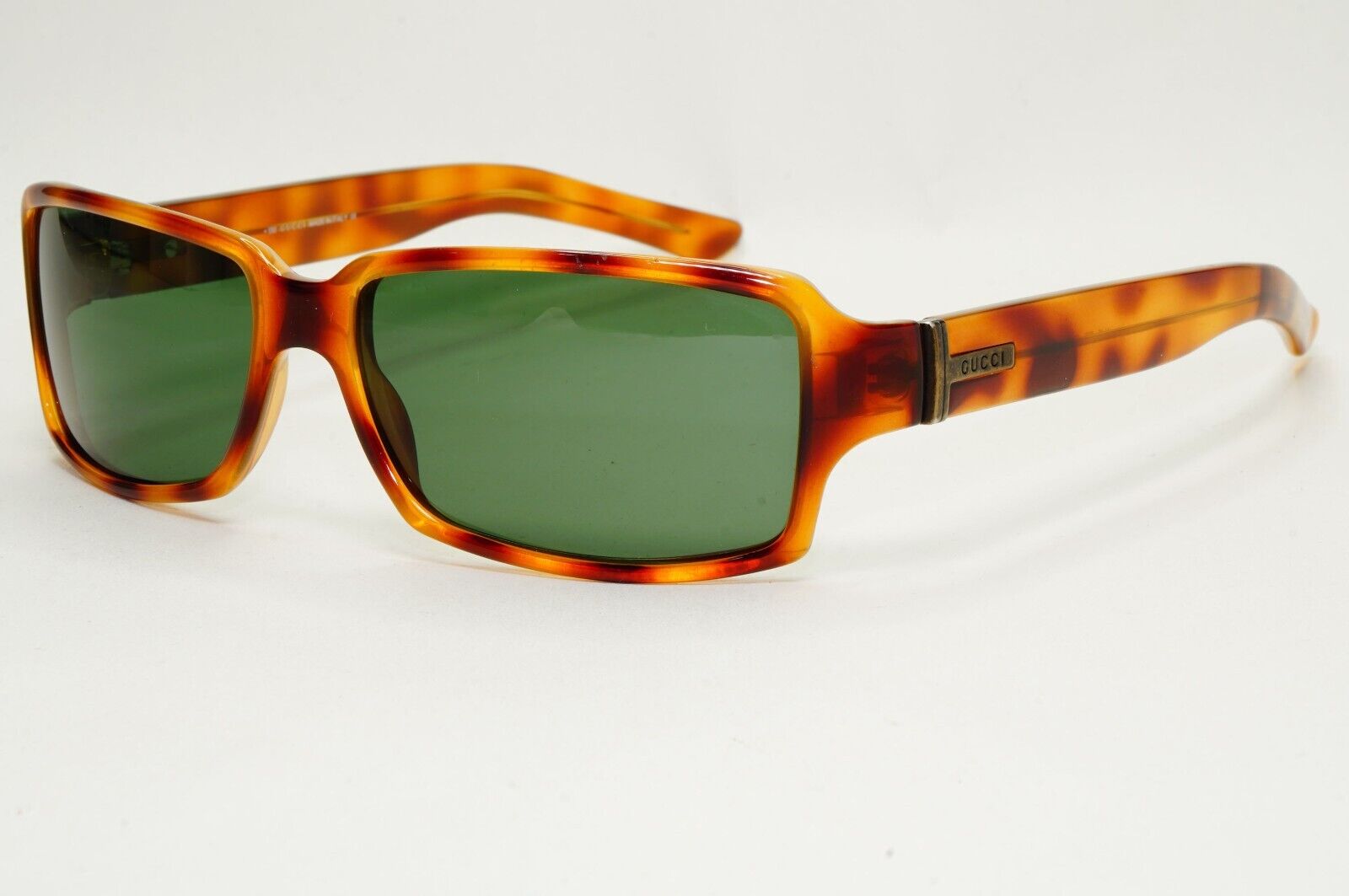Gucci Sunglasses 1997 Vintage Brown Green Rectangle Small GG 1451/S 8PP 041124
