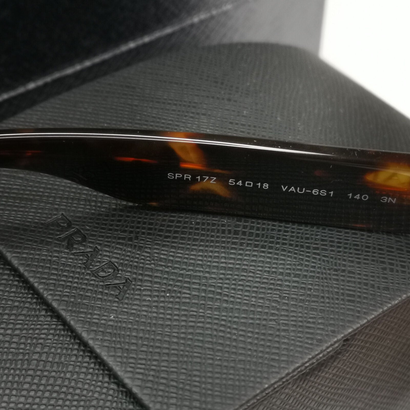 Prada Sunglasses Honey Brown Tortoiseshell Square PR17ZS SPR 17Z VAU-6S1 54mm