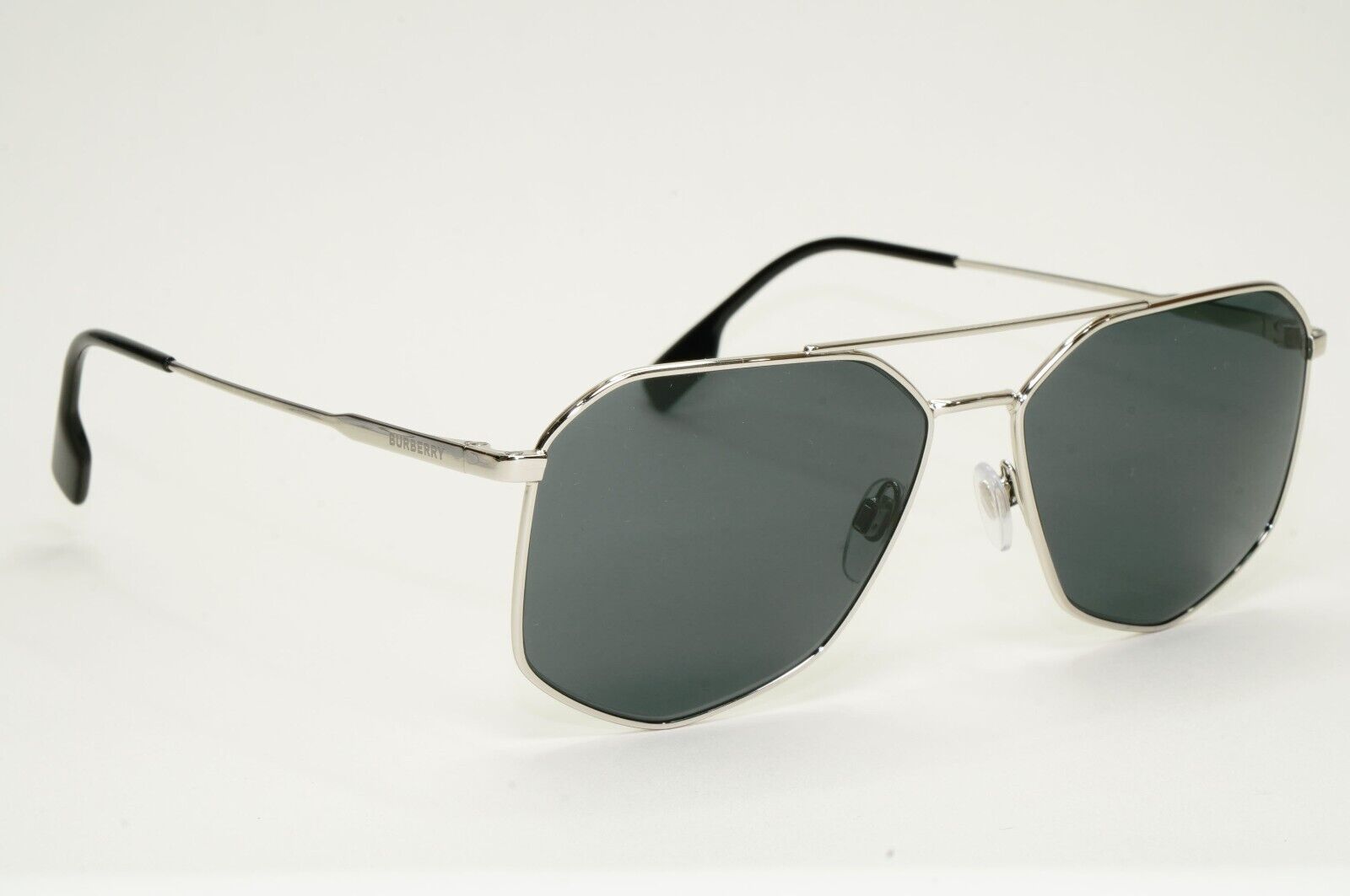 Burberry Sunglasses Silver Navigator Pilot Metal Ozwald BE 3139 1005/87 58mm