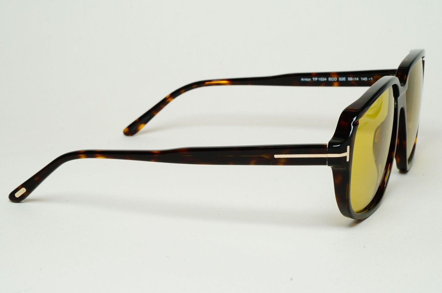 Tom Ford Sunglasses Anton Yellow Brown Tortoiseshell Square FT1024 TF 1024 52E