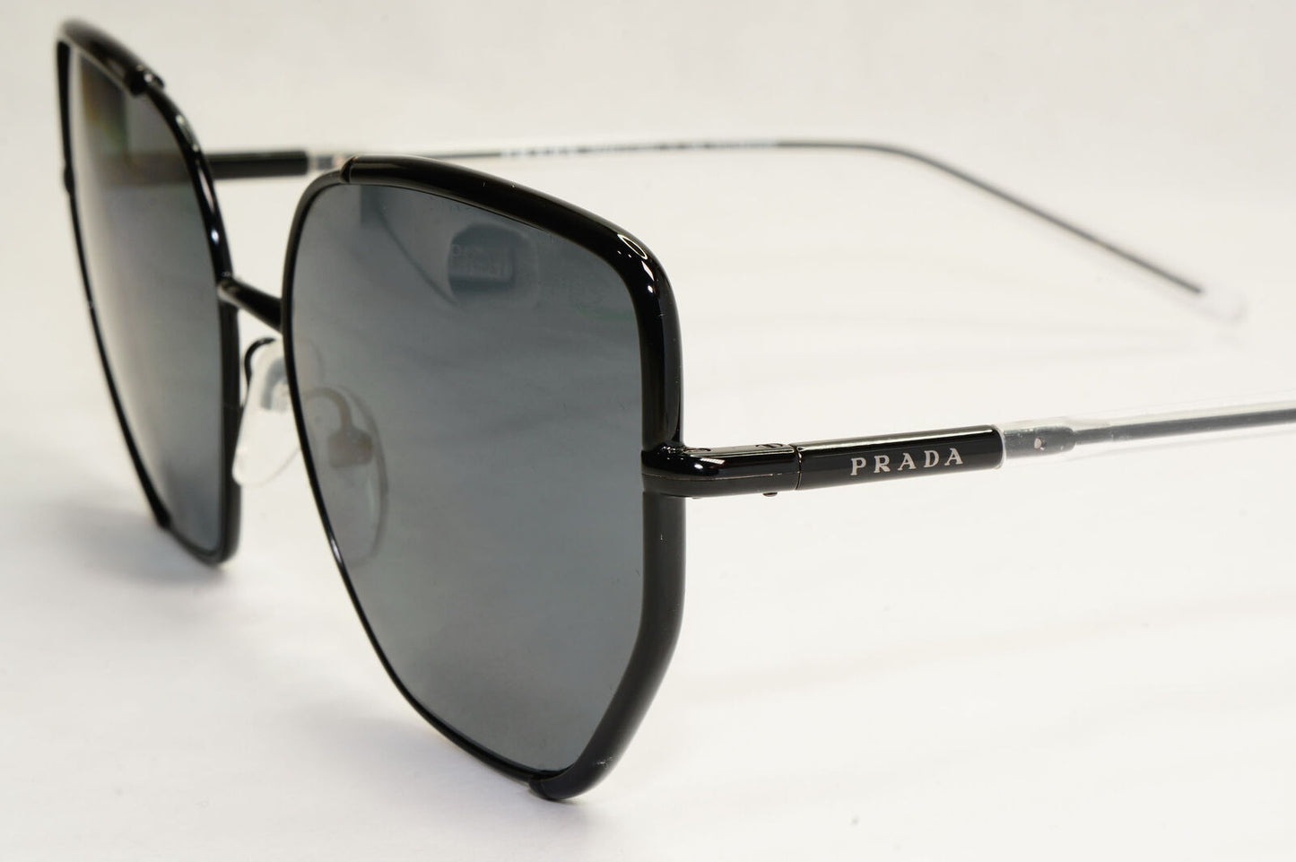 Prada Sunglasses Polarised Black Square Grey PR50WS SPR 50W 1AB-5Z1 58mm