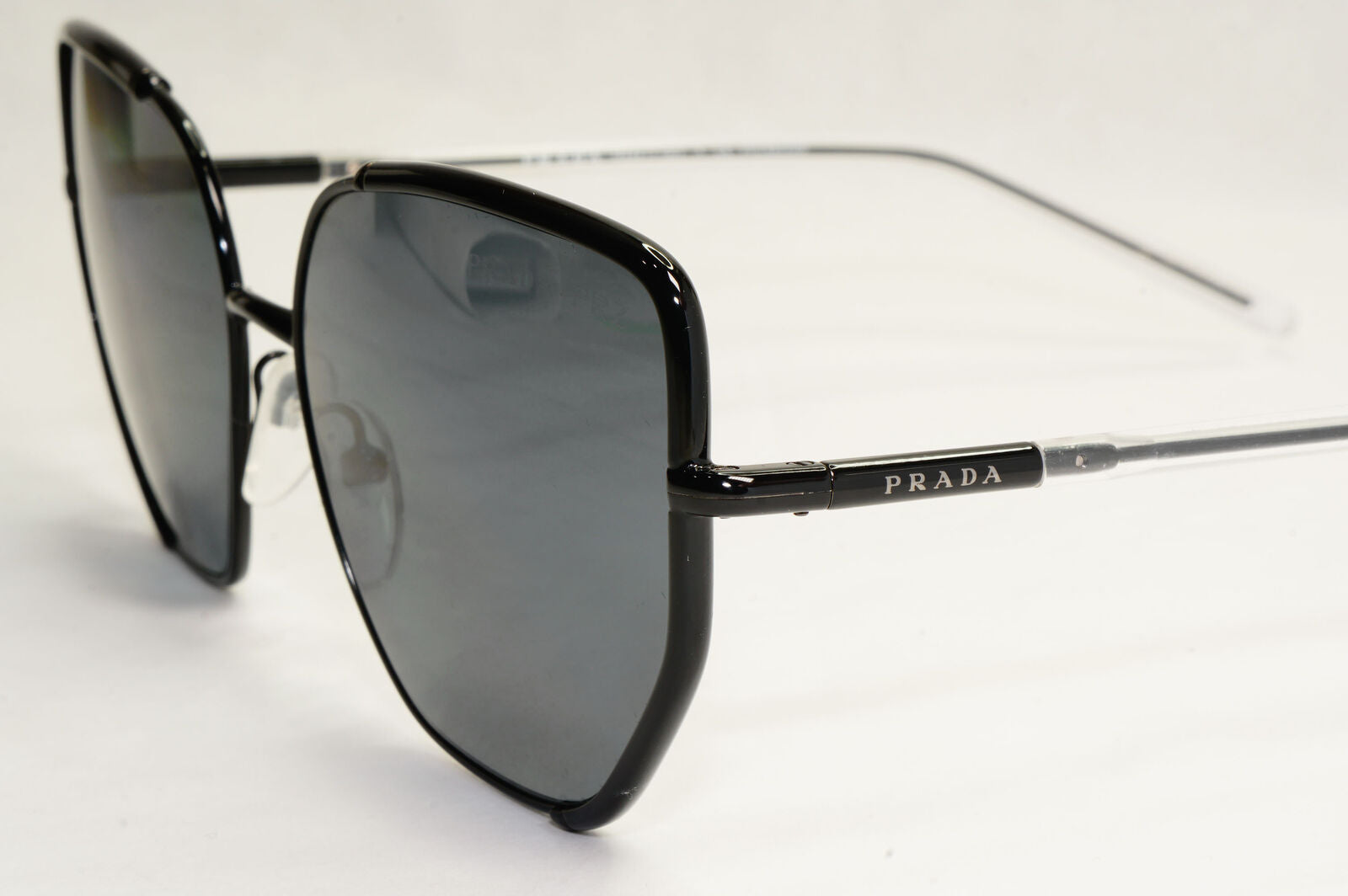 Prada Sunglasses Polarised Black Square Grey PR50WS SPR 50W 1AB-5Z1 58mm