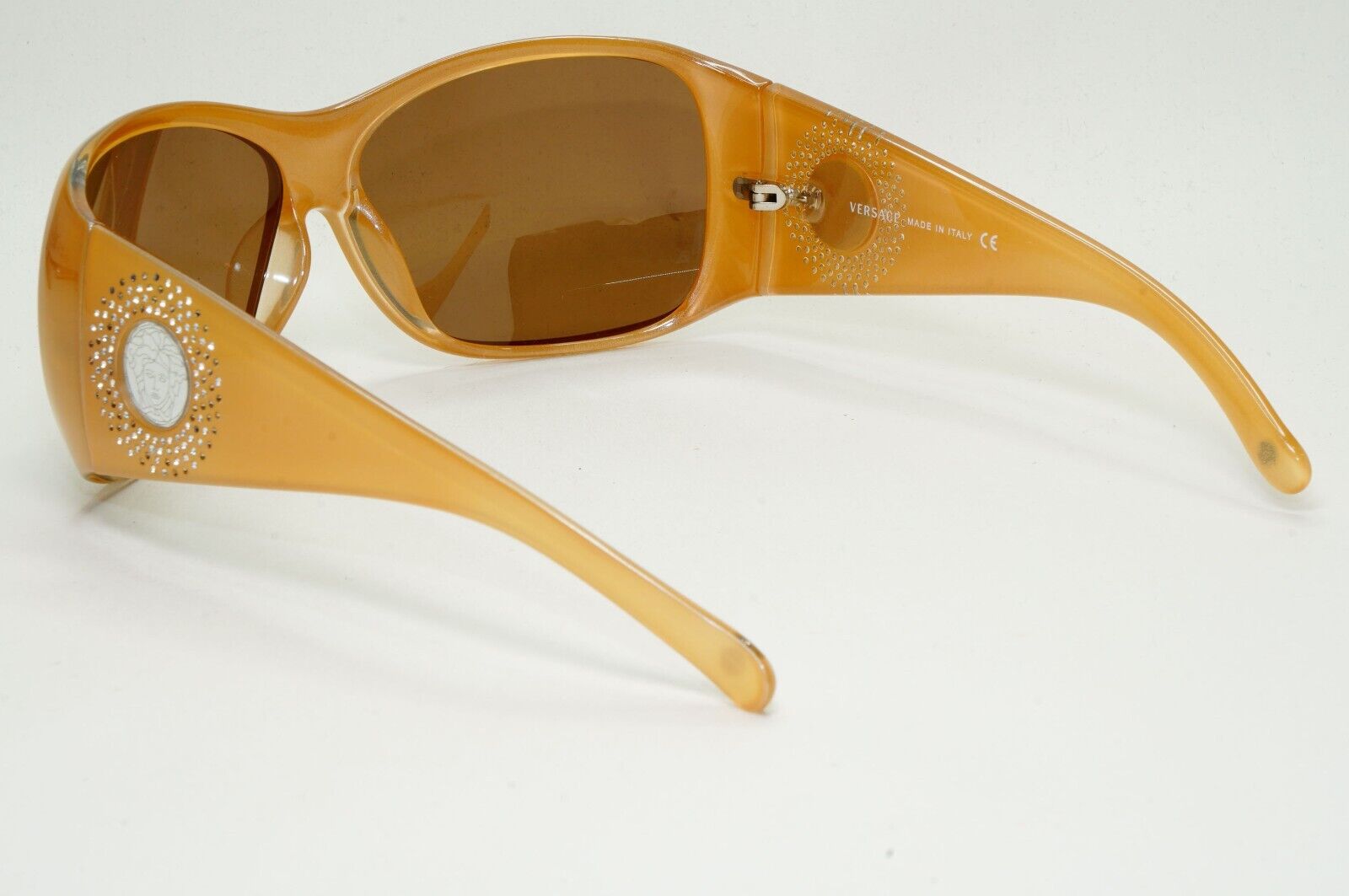 Versace Sunglasses 2008 Brown Beige Medusa Crystals MOD 4133-B 726/13 021124