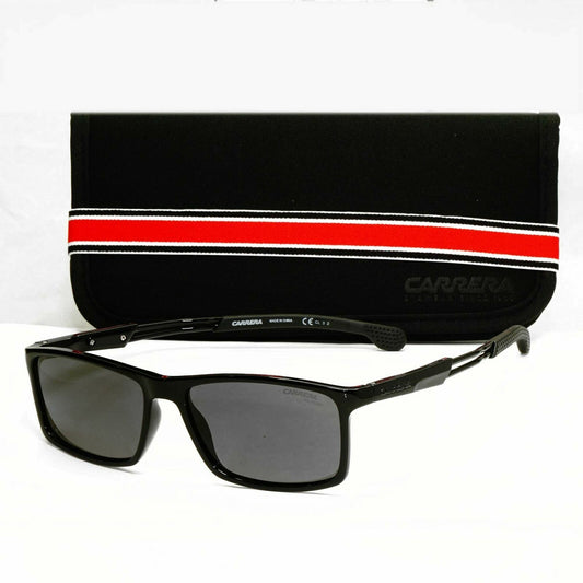 Carrera Polarized Sunglasses Black Smoke Mens Square Rectangle 4016 807M9 Sport