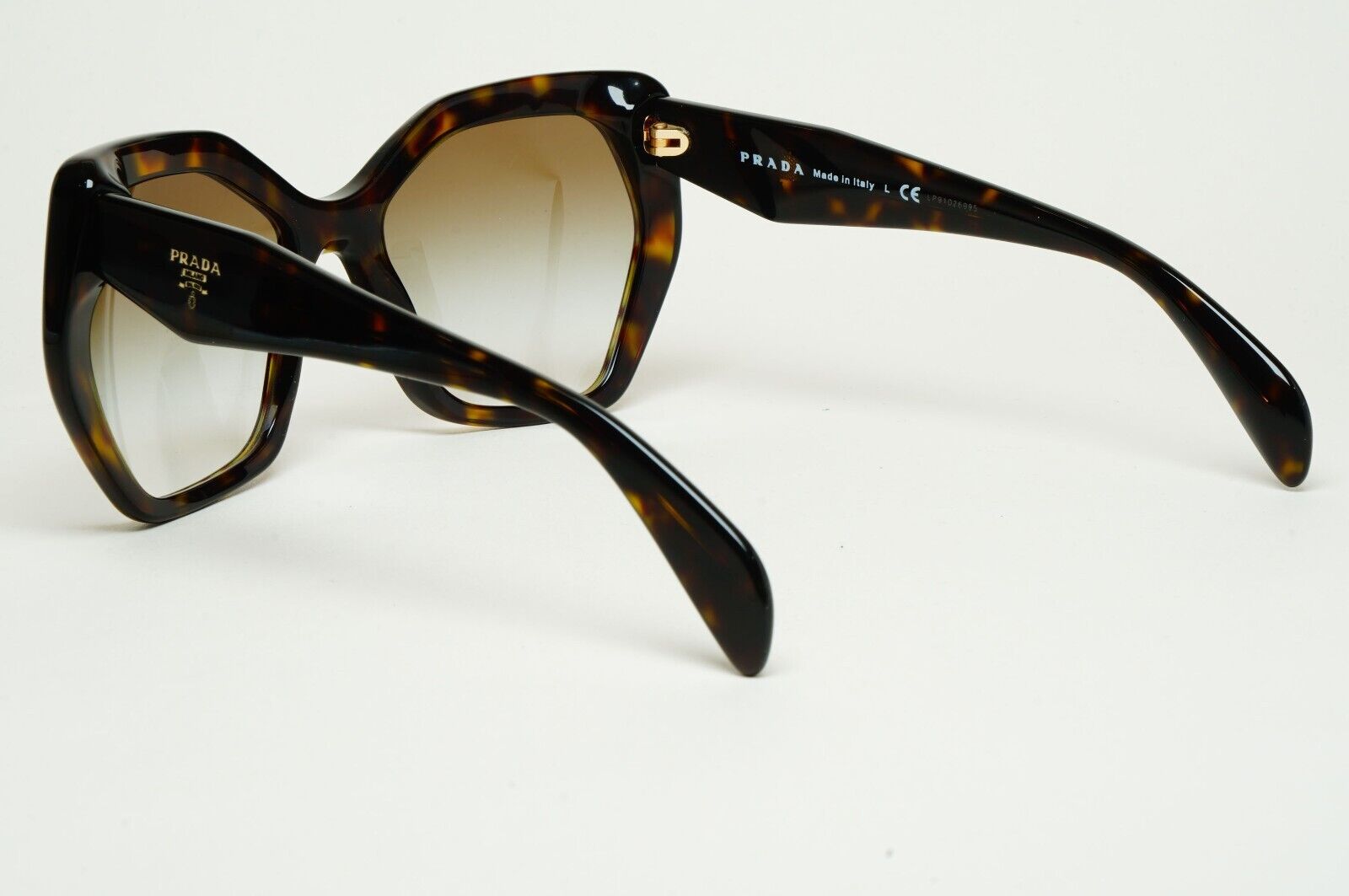 Prada Sunglasses Hexagonal Brown Tortoise Square PR16RS SPR 16R 2AU-4M0 56mm
