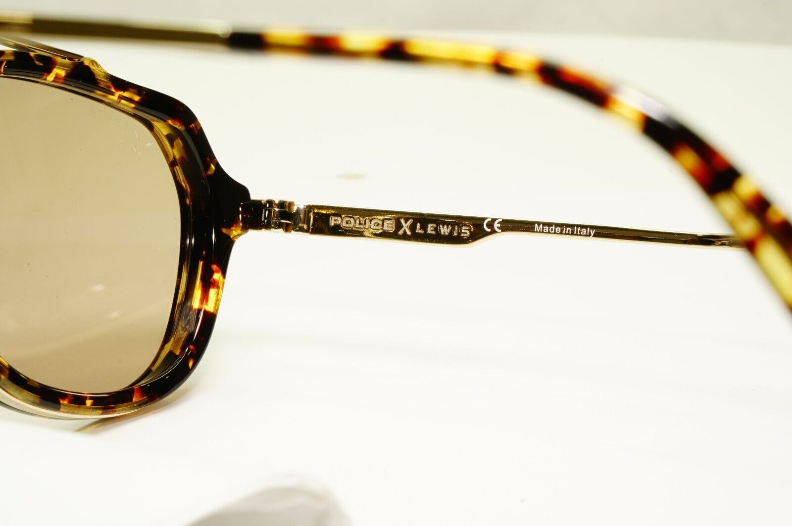 Police Lewis Hamilton F1 Sunglasses Brown Gold Marble 52mm 05 SPL A26 COL 594G