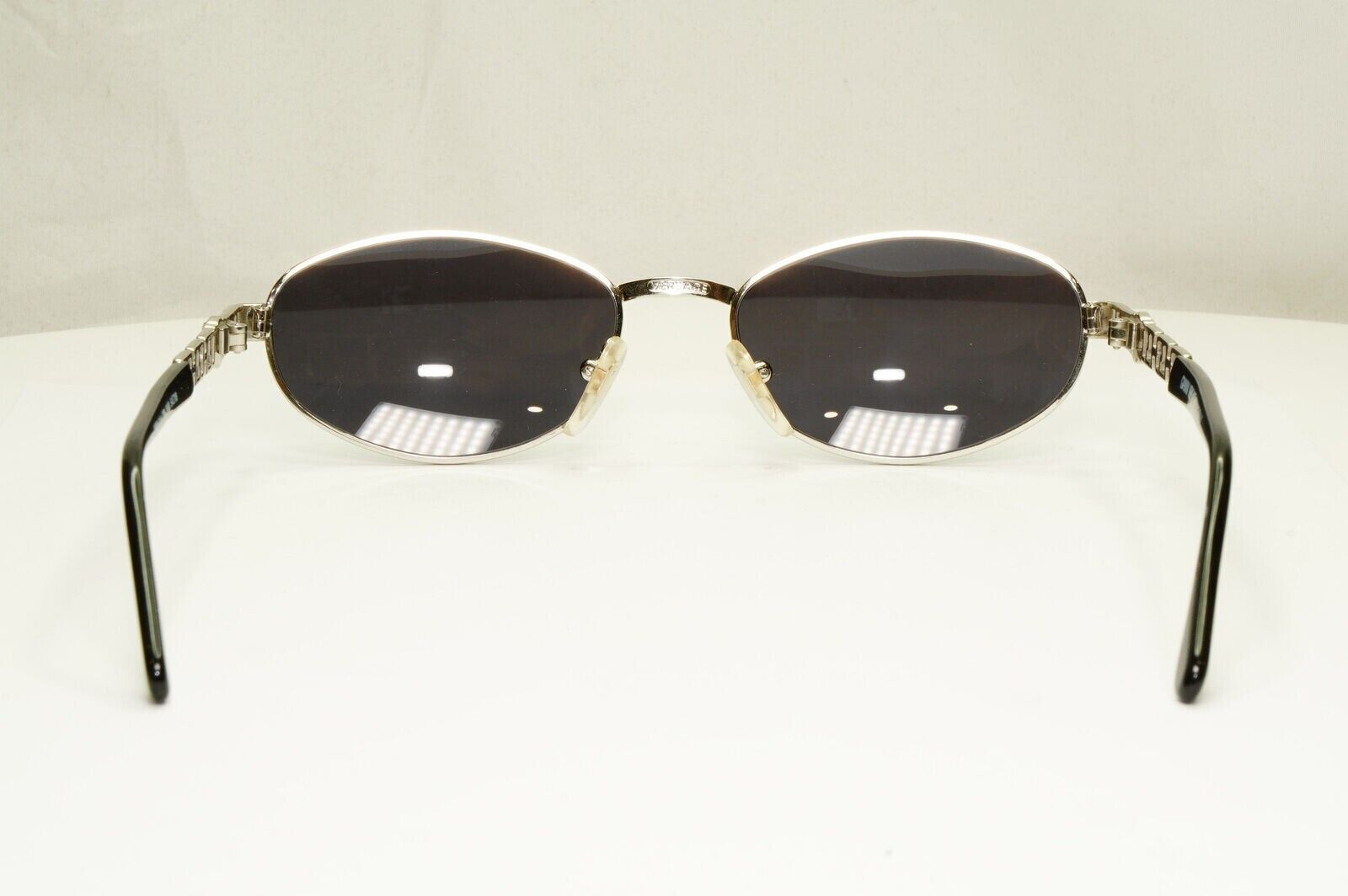 Gianni Versace 1995 Vintage Silver Medusa Retro Black Sunglasses MOD G44 COL 26M