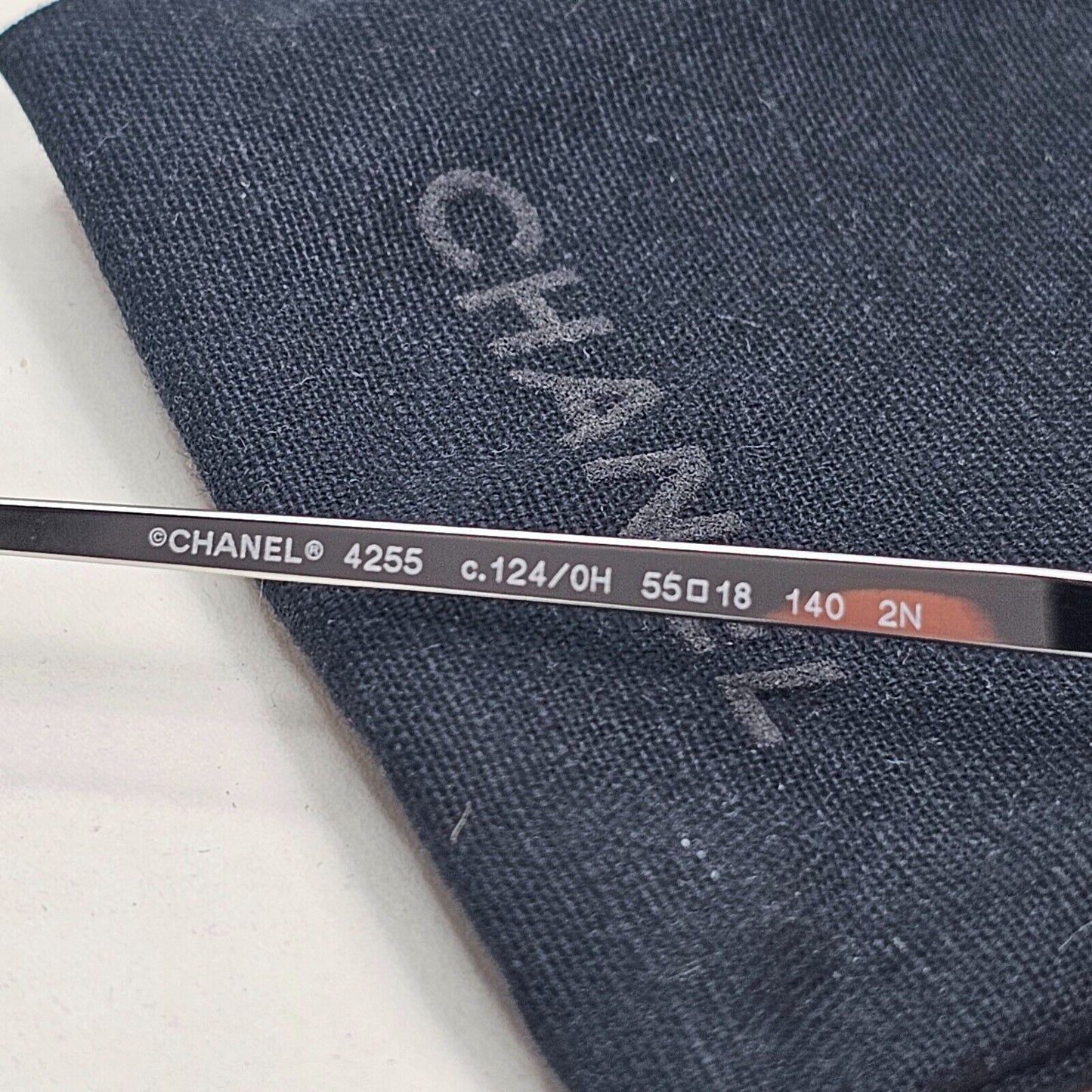 Chanel Sunglasses Silver Red Burgundy Cat Eye Metal 4255 c.124/0H 55mm