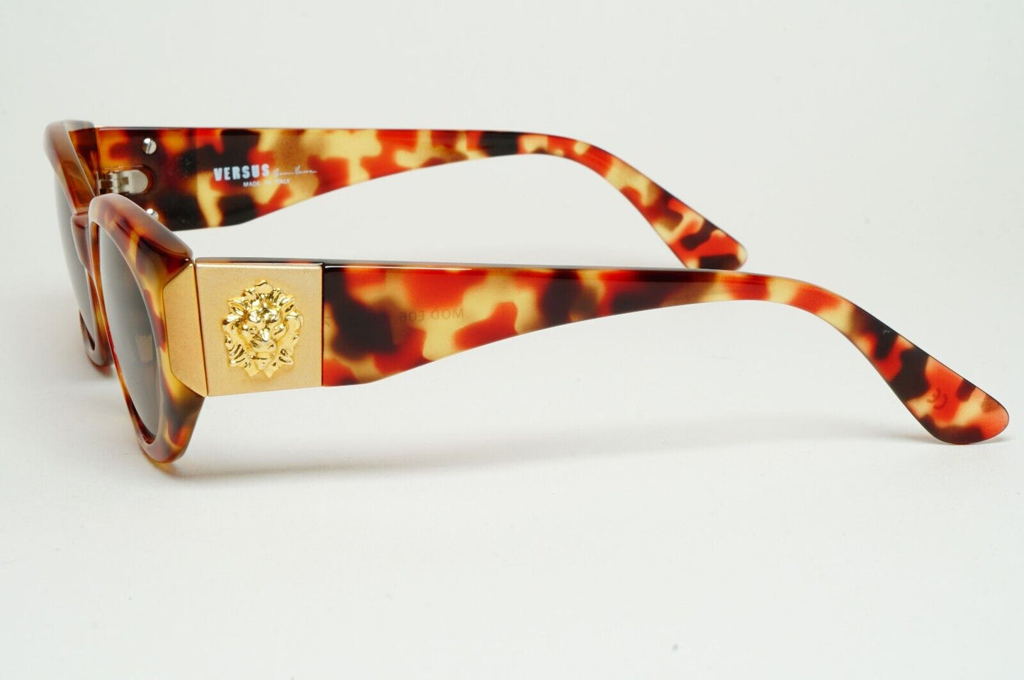 Versus Sunglasses 1996 by Gianni Versace Vintage Gold Lion Brown MOD E06 COL 197
