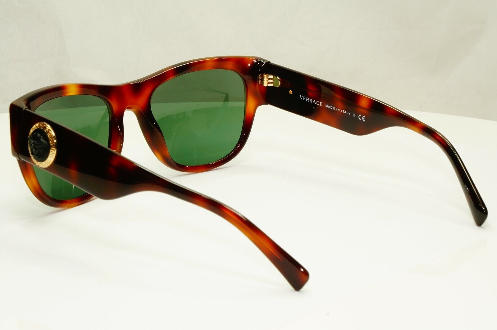 Versace Sunglasses Gold Medusa Tortoiseshell Brown Green Square 4359 5217/71