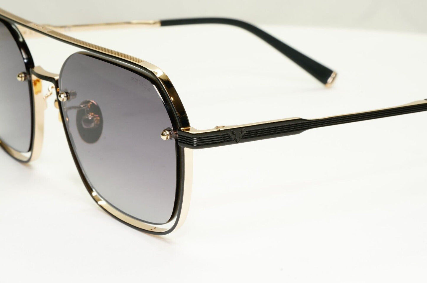 Police Lewis Hamilton F1 Sunglasses Gold Black Gradient Pilot SPL E18 COL 302Y