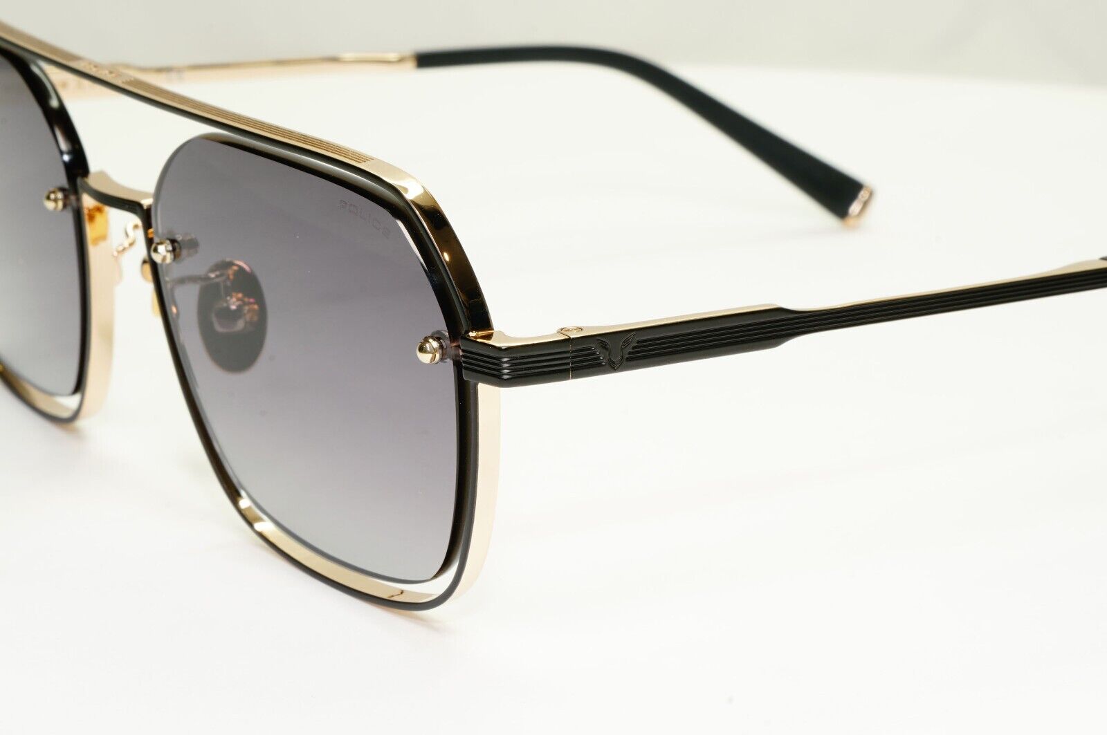 Police Lewis Hamilton F1 Sunglasses Gold Black Gradient Pilot SPL E18 COL 302Y