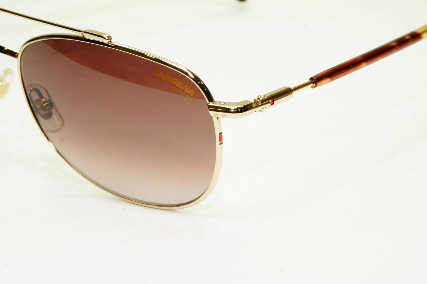 Carrera Gold Sunglasses Pilot Gradient Brown Fade Mens Metal 224 05JHA 58mm
