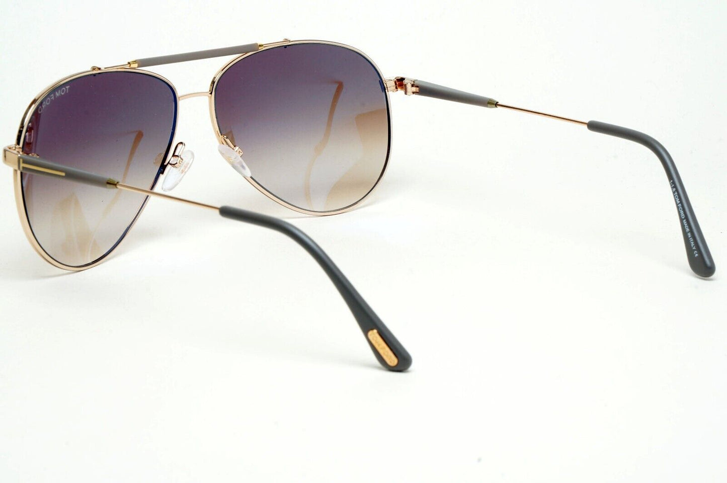 Tom Ford Sunglasses Rick Gold Pilot Brown Gradient Metal FT0378 TF 378 28J