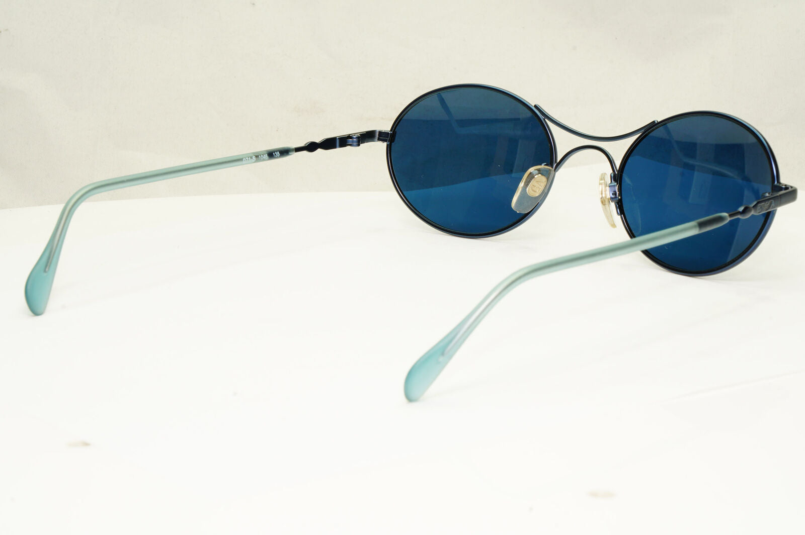 Emporio Armani 1997 Vintage Sunglasses Mens Womens Oval Blue Eagle 071-S 1046
