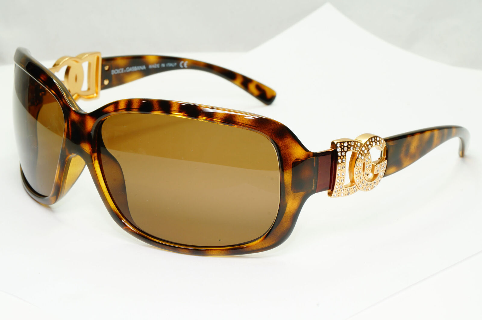 Dolce & Gabbana 2009 Sunglasses Brown Gold Diamante DG 6029-B 502/73 311022