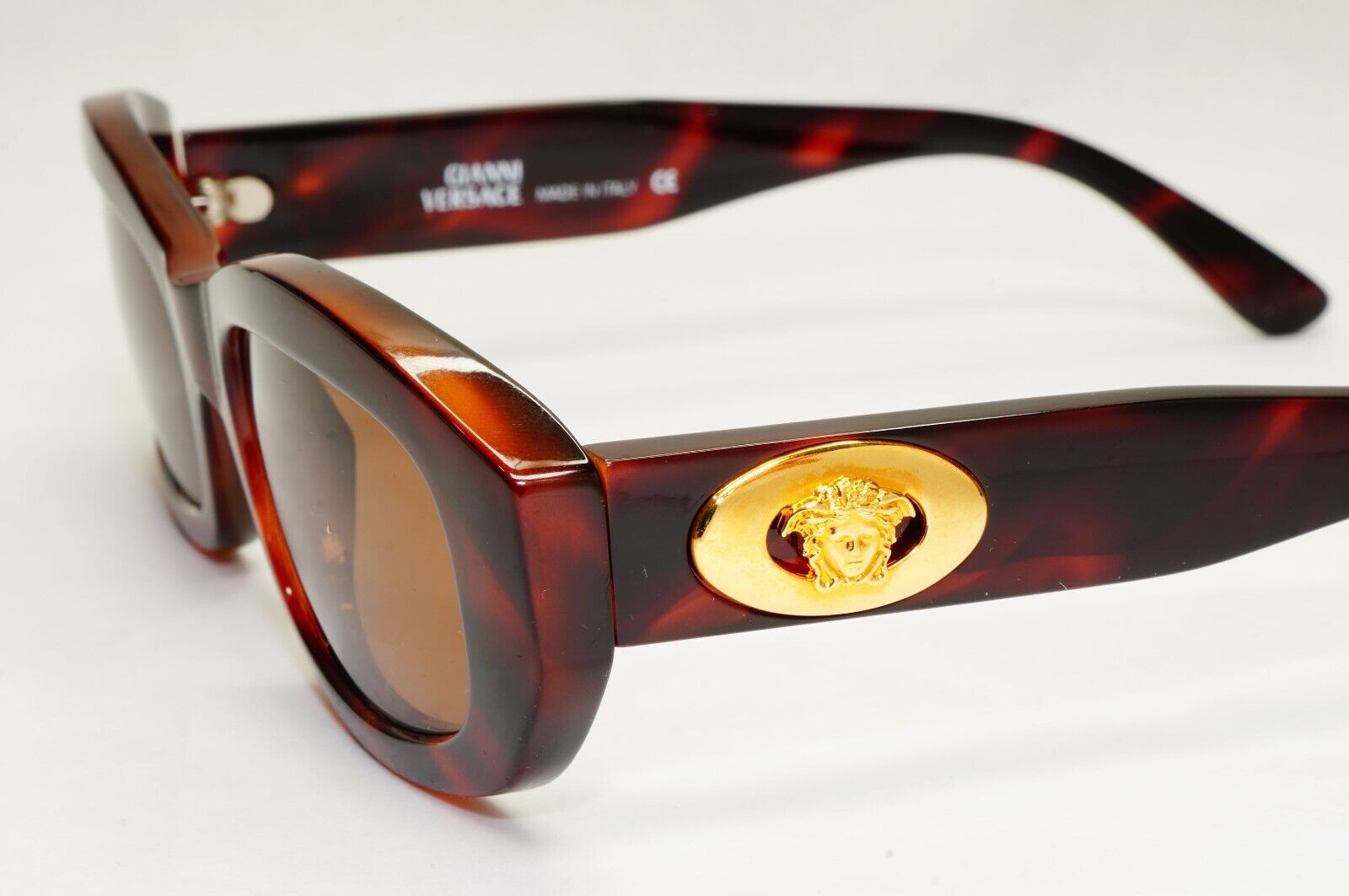 Gianni Versace Sunglasses 1996 Vintage Brown Gold MOD 481/A COL 900 111223