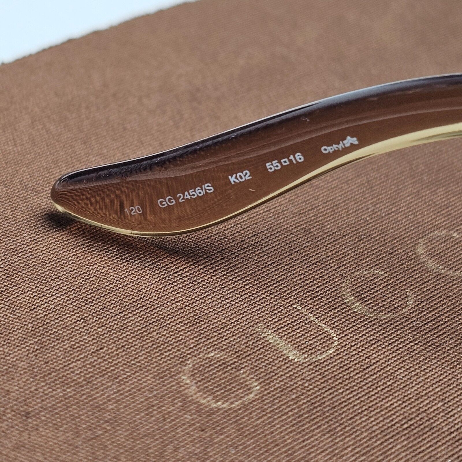 Gucci Sunglasses 1998 Vintage Honey Transparent Brown Green GG 2456/S K02 290125