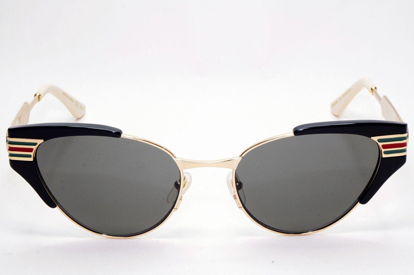 Gucci Sunglasses 2019 Square Cat Eye Gold Black Grey GG 0522S 001 55mm 081124