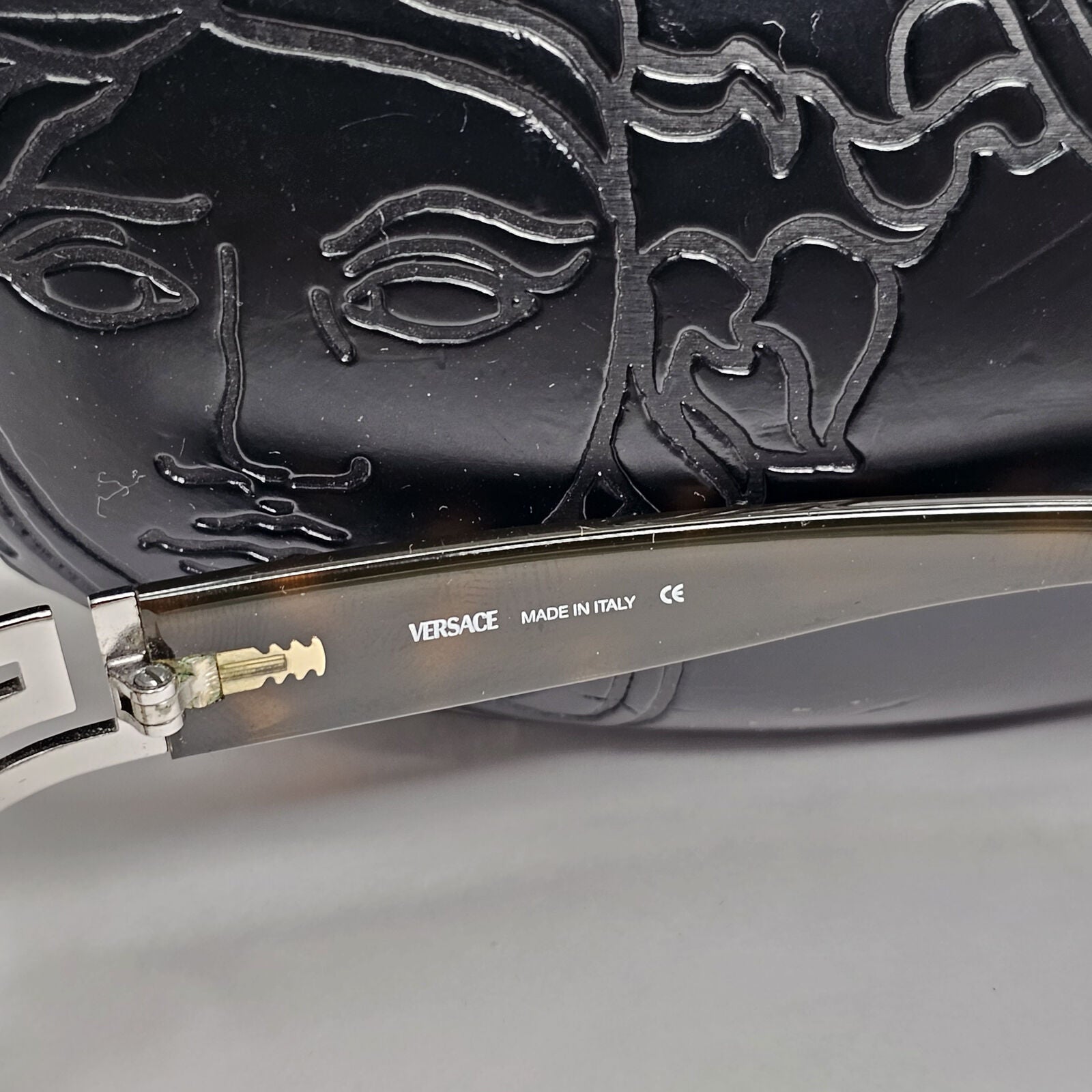 Versace Sunglasses 2004 Vintage Rimless Brown Wrap MOD 2010-B 1000/6U 070224