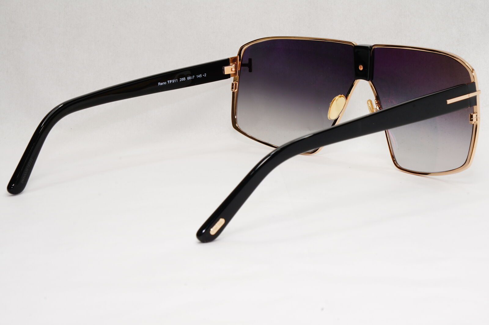 Tom Ford Sunglasses Reno Black Gold Grey Gradient Navigator FT0911 TF 911  28B