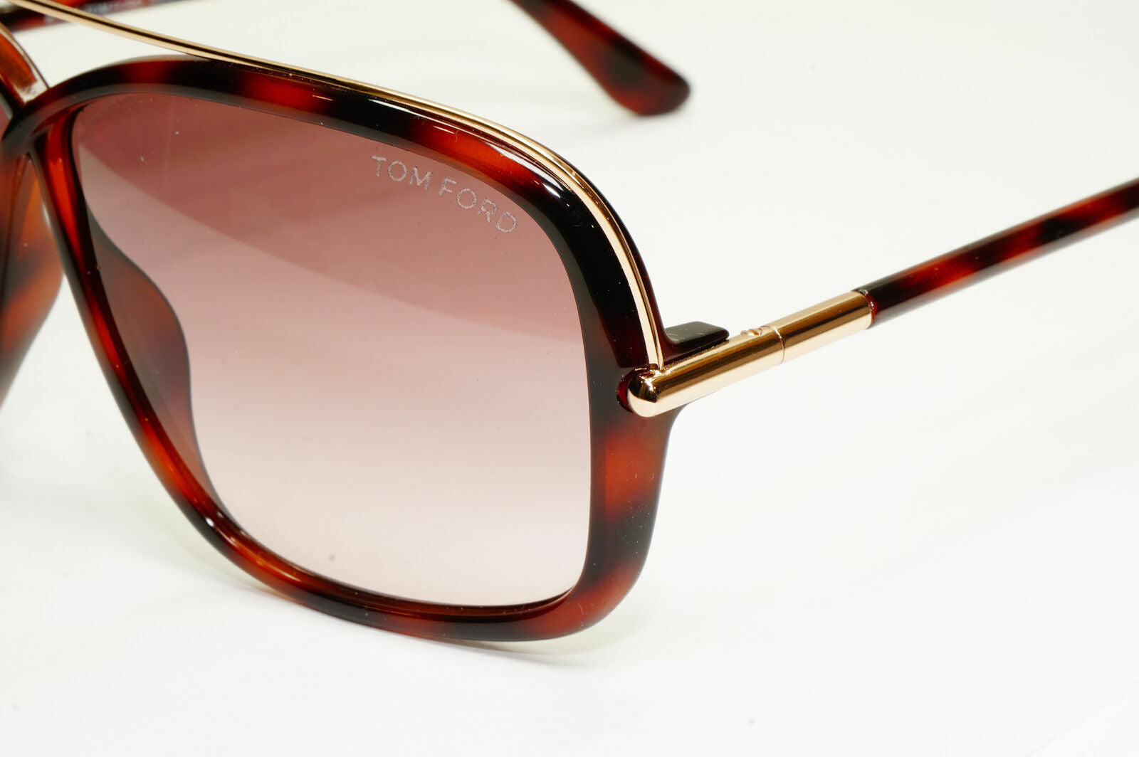 Tom Ford Brenda Sunglasses Square Brown Gradient Havana Gold TF455 52F FT0455