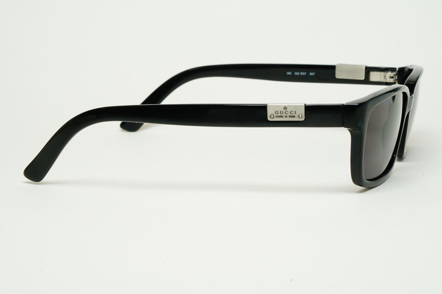 Gucci Sunglasses 1999 Vintage Black Square Retro GG 1557 807 51mm 100325