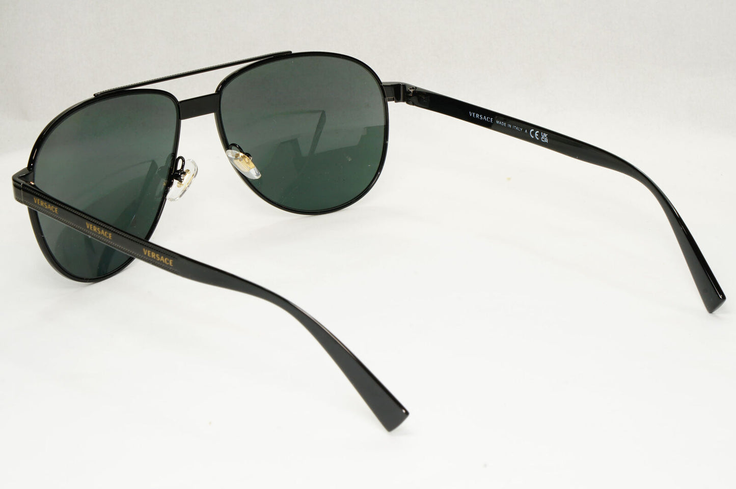 Versace Sunglasses Black Pilot Metal Fashion Designer MOD VE 2209 1009/87
