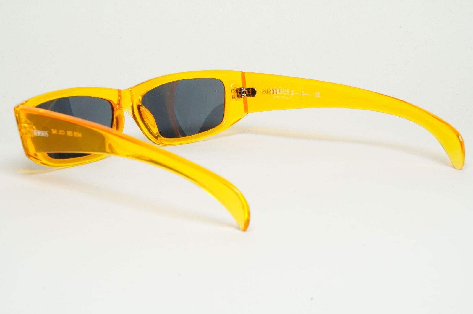 Versus Sunglasses 1996 by Gianni Versace Vintage Orange Grey MOD E80 COL 542