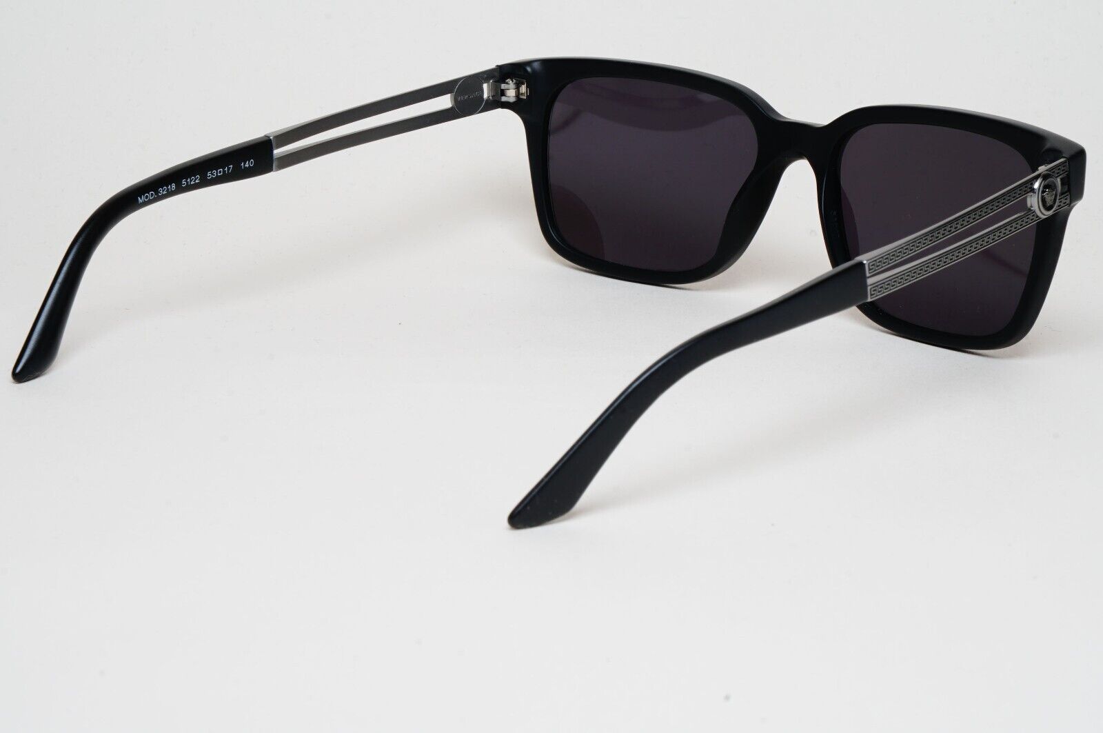 Versace Sunglasses Black Matte Gunmetal Medusa Meander MOD VE 3218 5122 53mm